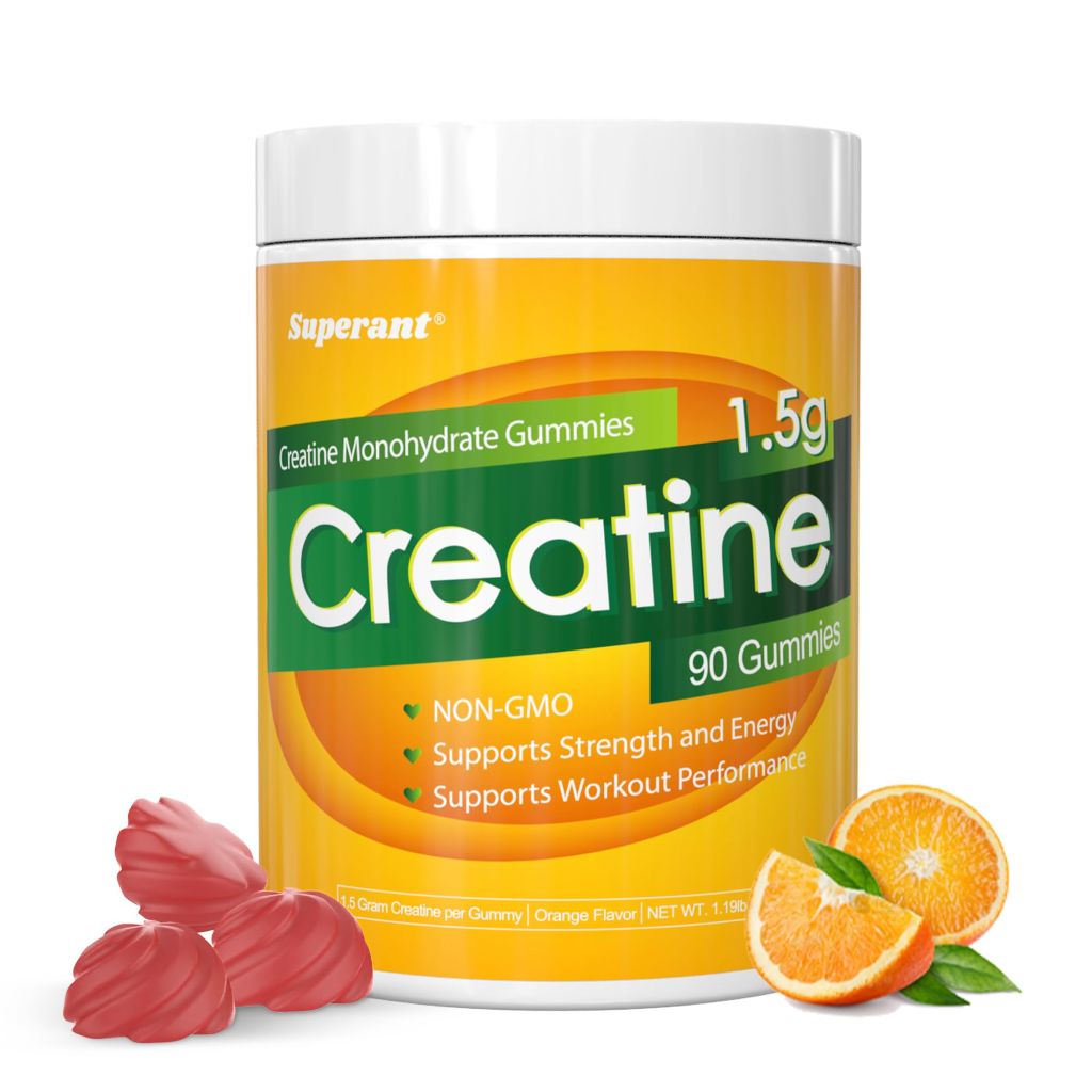 SUPERANT Creatine Monohydrate Gummies, 1.5g of Creatine, 90 Gummies