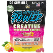 Creatine Monohydrate Gummies 5g - Raspberry Lemonade Flavored Creatine for Adults (120 Gummies)