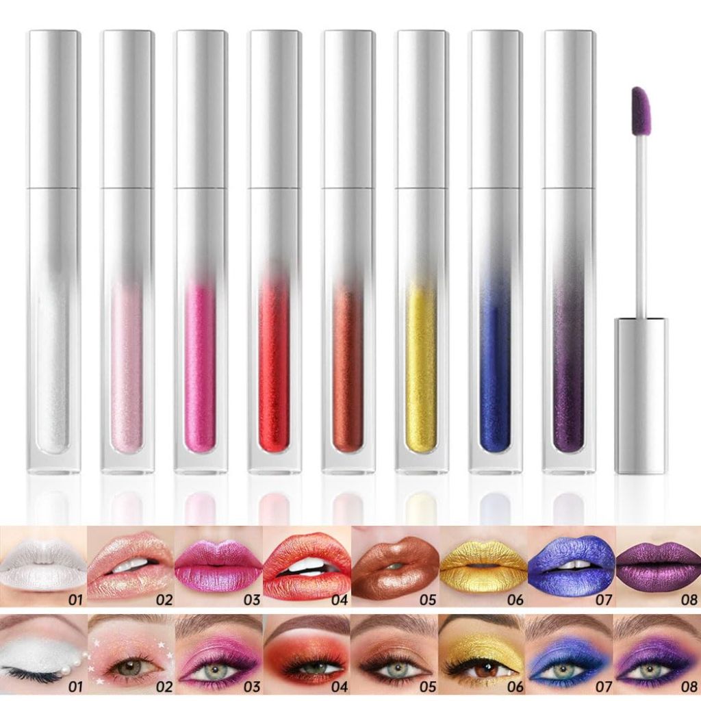 Hxssll Pearlescent Metallic Lip Gloss & Liquid Eyeshadow 2-in-1,  02