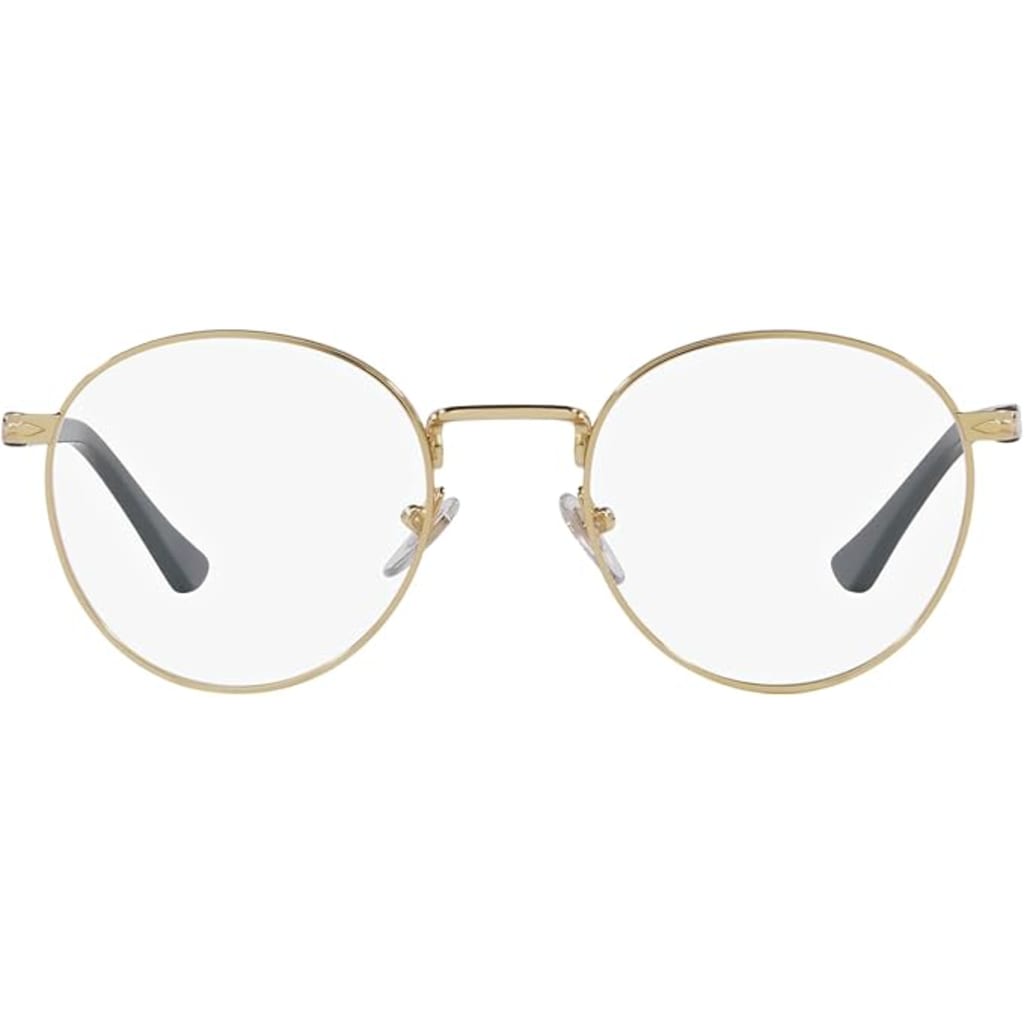 Persol Round Rx Eyewear Frames - 50mm, Gold/Demo Lens (PO1008V 515)