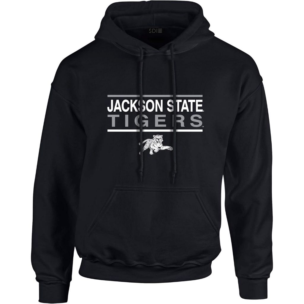 SDI Adult's NCAA Jackson State Tigers 50/50 Hoodie - Black, Size 4XL