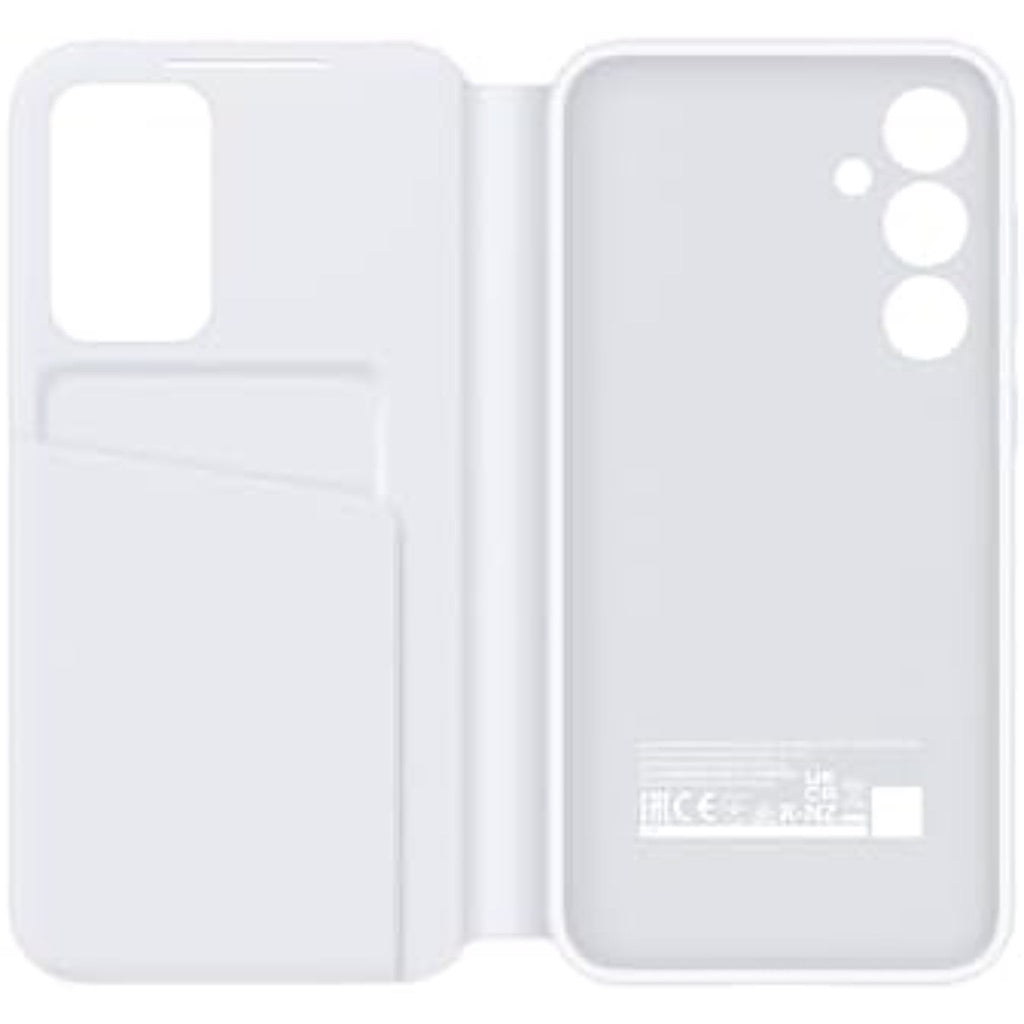Samsung Galaxy S23 FE S-View Wallet Phone Case, Protective Cover with Card Holder Slot, White