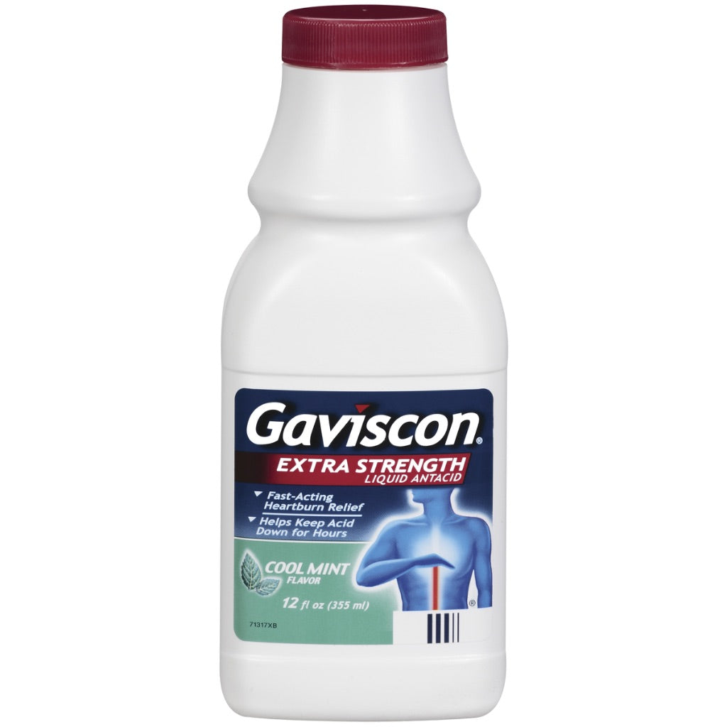 Gaviscon Extra Strength Antacid Liquid - Cool mint 12oz