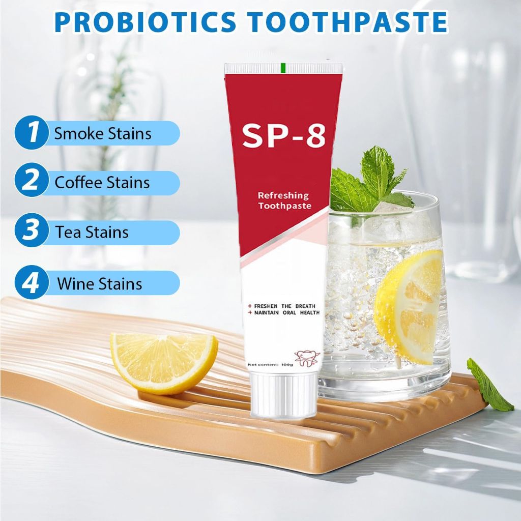 2Pcs Sp-8 Probiotics Whitening Toothpaste, Fresh Breath Fresh Mint Flavor