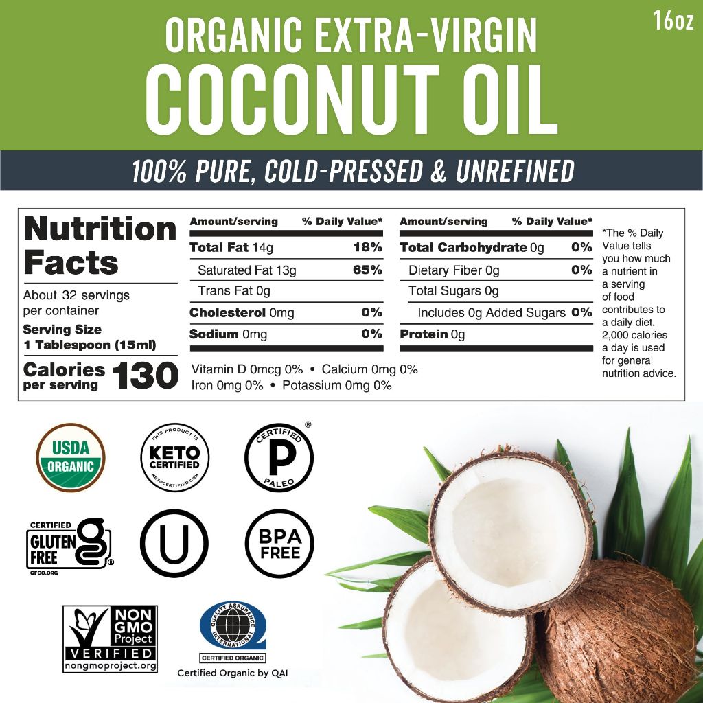 Viva Naturals Organic Coconut Oil, 16 fl. oz