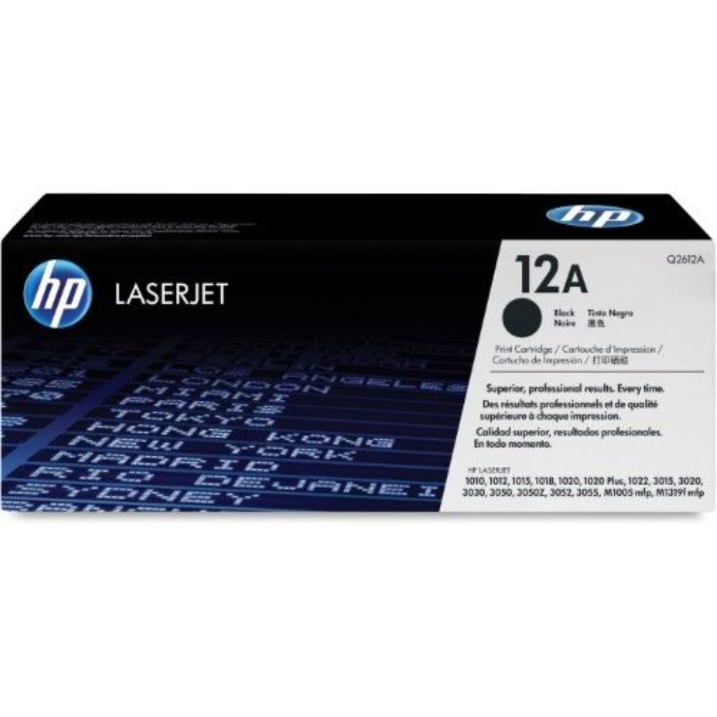 HP Original 12A Black Toner Cartridge for LaserJet (Q2612AG)