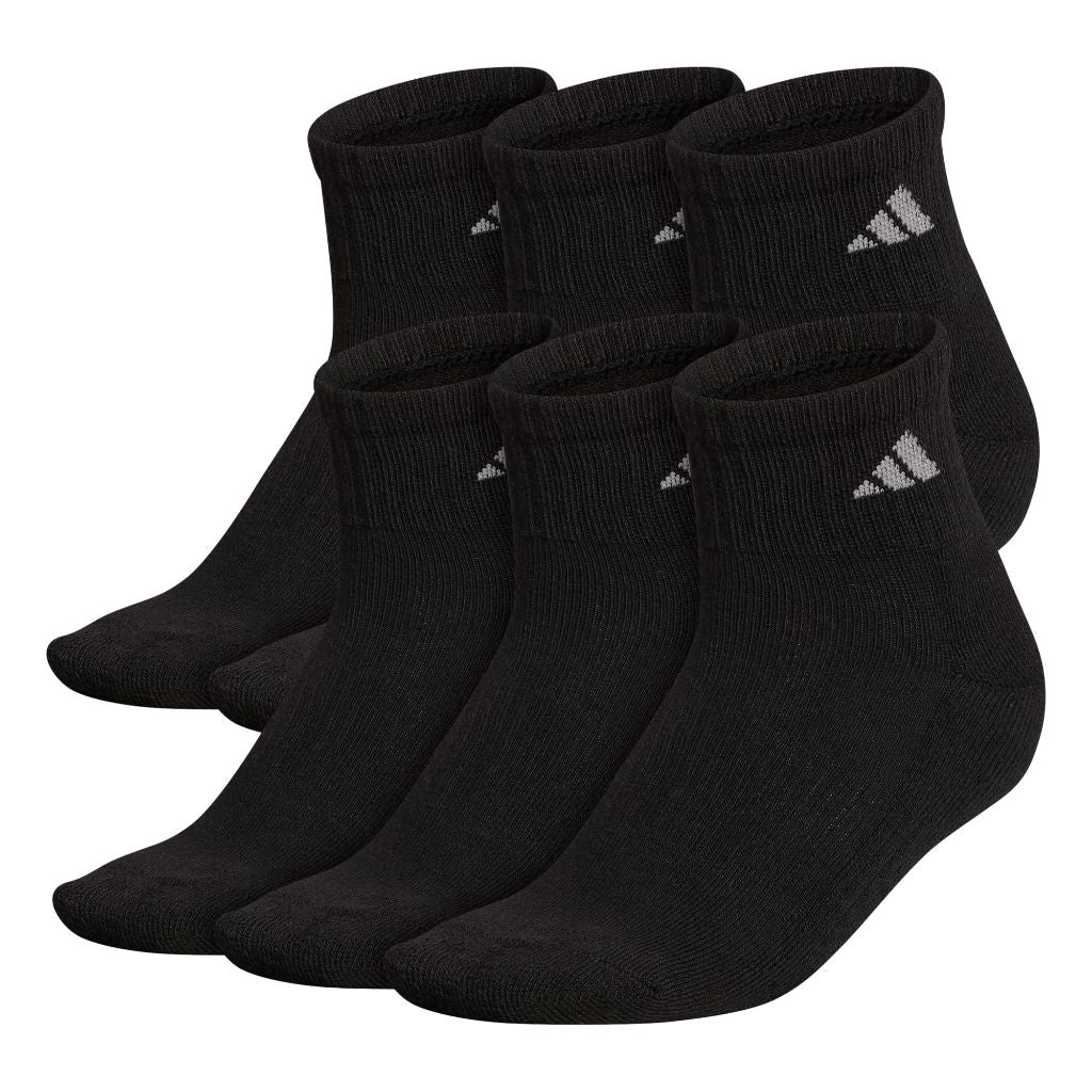 adidas Women's Aeroready Ankle Socks - Black, Size M (Shoe Size 5-10), 6 Pairs