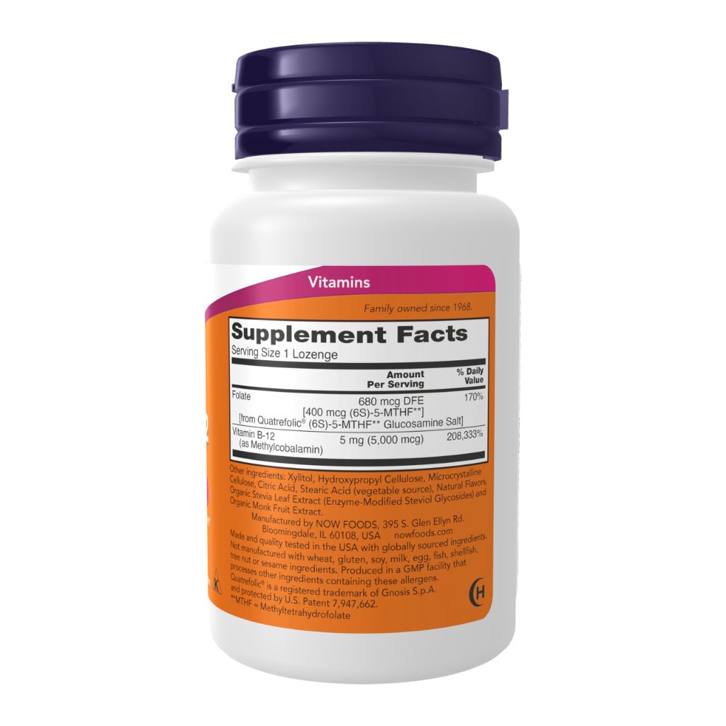 NOW Foods Supplements, Methyl B-12 (Methylcobalamin) 5,000 mcg, 60 Tablets