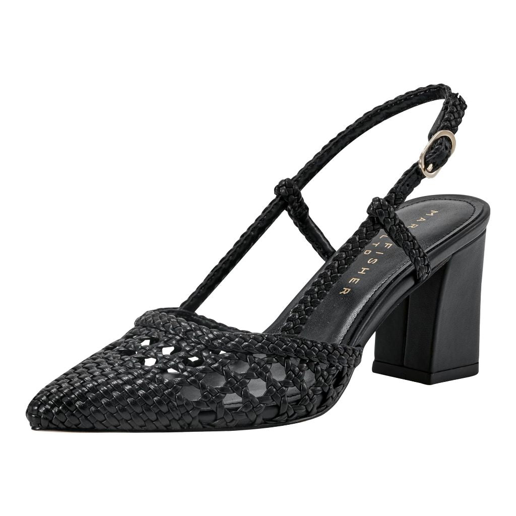 Marc Fisher LTD Women's Zunnie Pump, Black Leather 001, 8