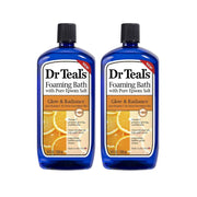 Dr. Teal's Glow & Radiance with Vitamin C & Citrus Essential Oils Foaming Bath 34oz Pack of 2