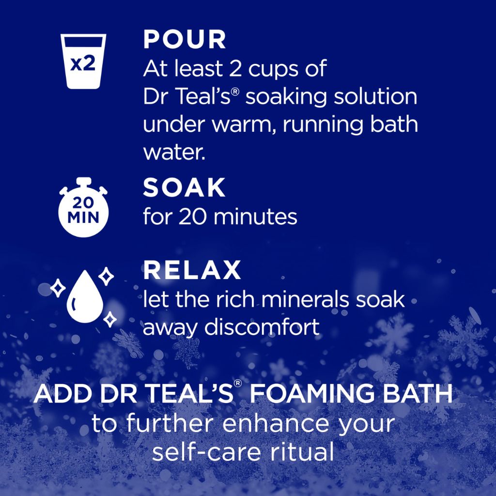 Dr Teal's Epsom Salt Magnesium Soak, Snowy Night, 3 lbs