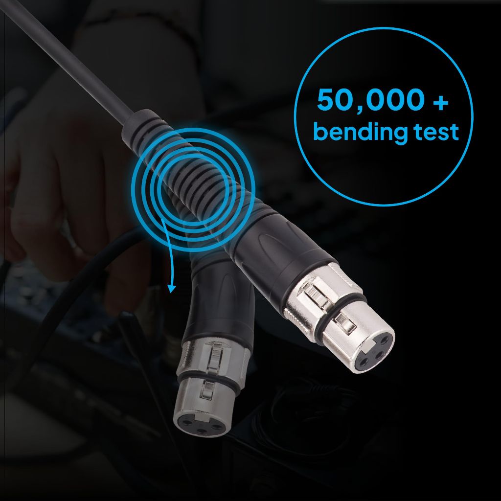 CAROL XLR Female to Male Microphone Cable #1090072-20 Feet | Black