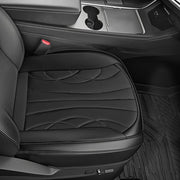 TTMiku 2-Pack Black Fit Tesla Model 3/Y Seat Covers, Luxury Nappa Leather