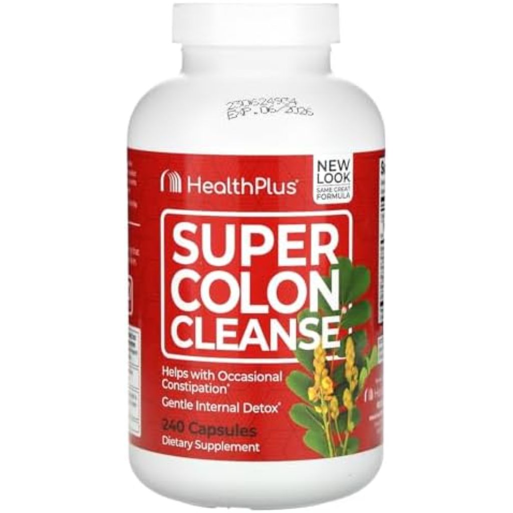 Health Plus Inc Super Colon Cleanse 530 mg 240 Capsules, Package may vary