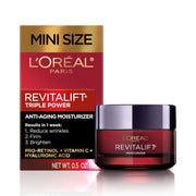 L'Oreal Paris Revitalift Triple Power Anti-Aging Face Moisturizer Travel Size, Pro Retinol 0.5 Oz