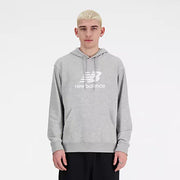 New Balance Women's Sport Essentials French Terry Logo Hoodie, Ash Heather, Large