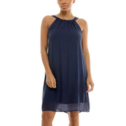 Zac & Rachel Women's Sleeveless Halter Slub Dress, Navy Blazer, S