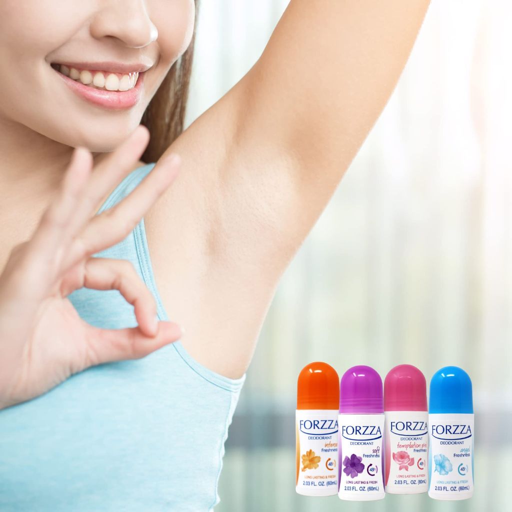Forzza Roll-On Deodorant Temptation Pink, 3-pack Of 2.03 Oz Each