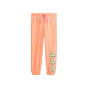 GAP Baby-Girls Logo Pull-On Jogger Sweatpants, Orange Kiss Neon, 6-12 Months