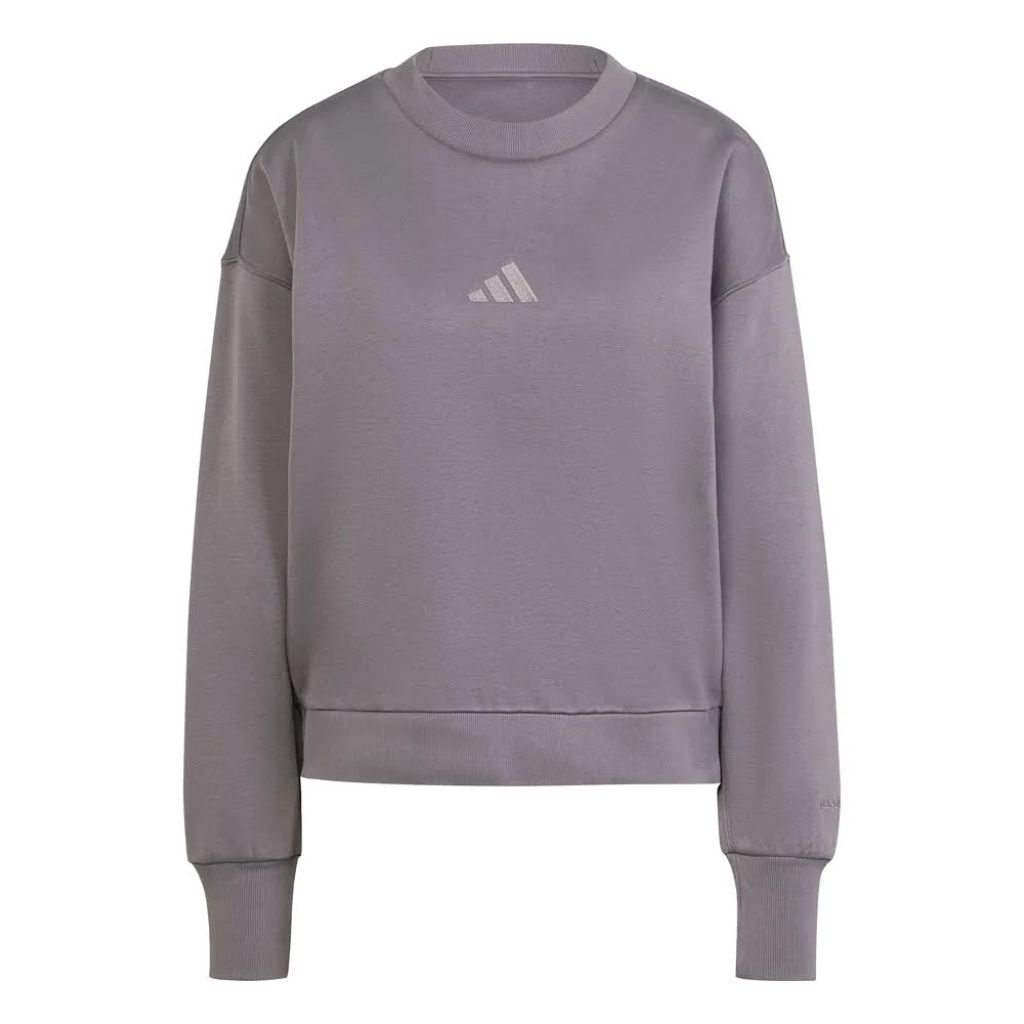 SZ S, Adidas Women's All SZN Fleece Loose Sweatshirt, Grey Strata