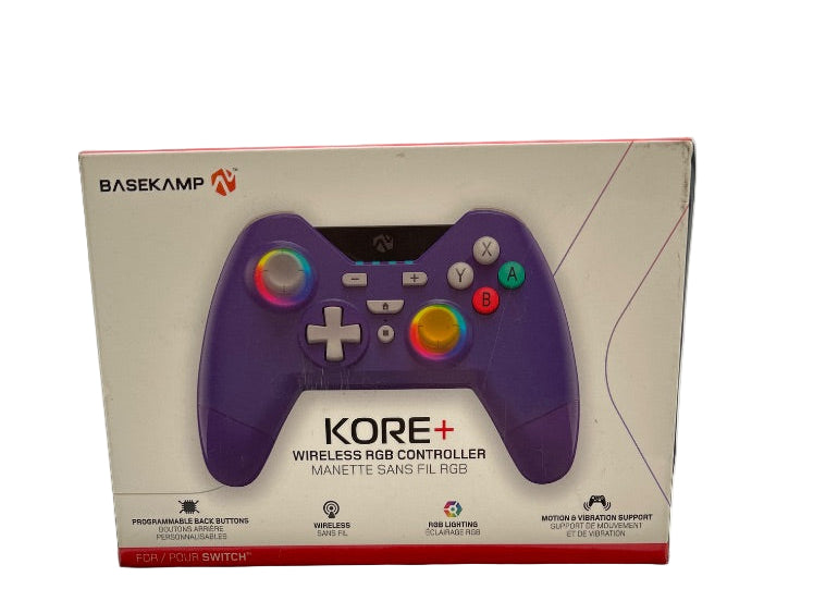 BASEKAMP Kore+ Wireless Controller for Nintendo Switch - Retro Purple