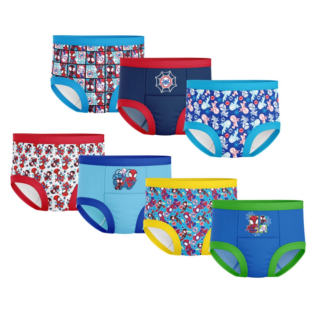 Spiderman Boys' Superhero Potty Training Pants, Success Chart & Stickers, 7-Pack Spidey, 3T