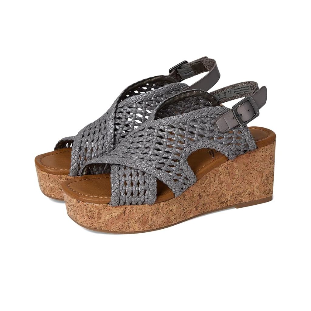 Blowfish Malibu Andrea Women's Wedge Sandals, Size: 10, Dark Silver