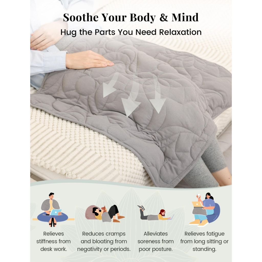 ZonLi Weighted Lap Blanket 5lbs for Meditation 29x24 inches, Forest Green