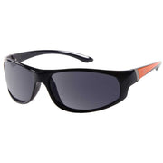 Harley-Davidson Men’s Wrap Sport Sunglasses, Black and Orange Frame with Anti-Fog Lenses