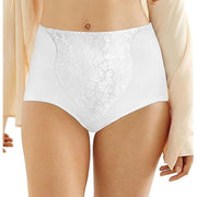 Bali Women’s Shapewear Double Support Light Control Brief with Lace - White, Size 3XL (2 Pack)