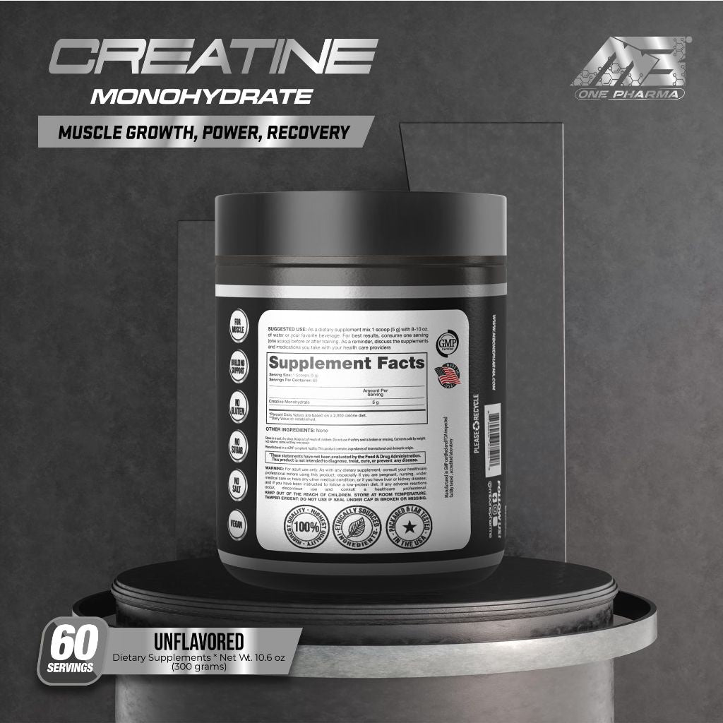 MB One Creatine Monohydrate, Unflavored - 60 Servings