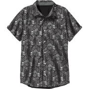 Star Wars Darkside Pattern Boys Short Sleeve Woven Tee, Black, Large