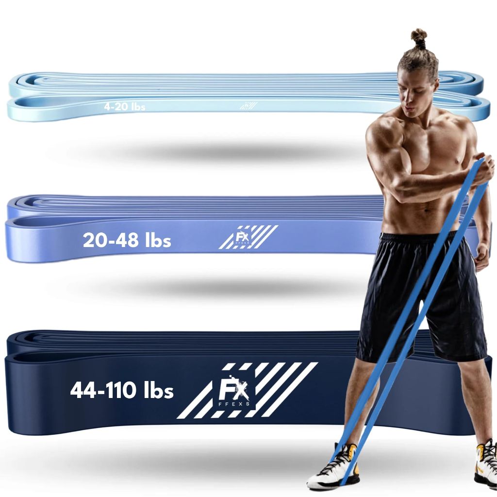 Assisted Pull up Bands Set (Pack of 3) - Heavy Duty Resistance Bands Set