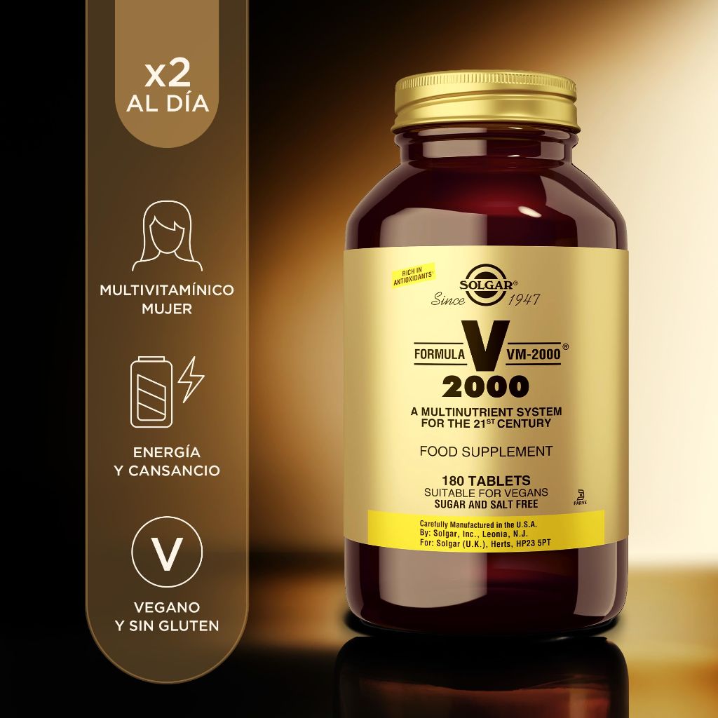 Solgar Formula VM-2000 (Multinutrient System), 180 Tablets  - 90 Servings