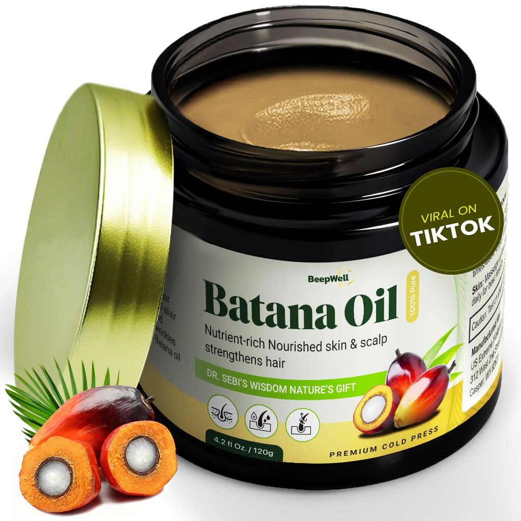 100% Natural Raw Batana Oil for Hair Growth, Unrefined & Organic (4.2 fl oz)