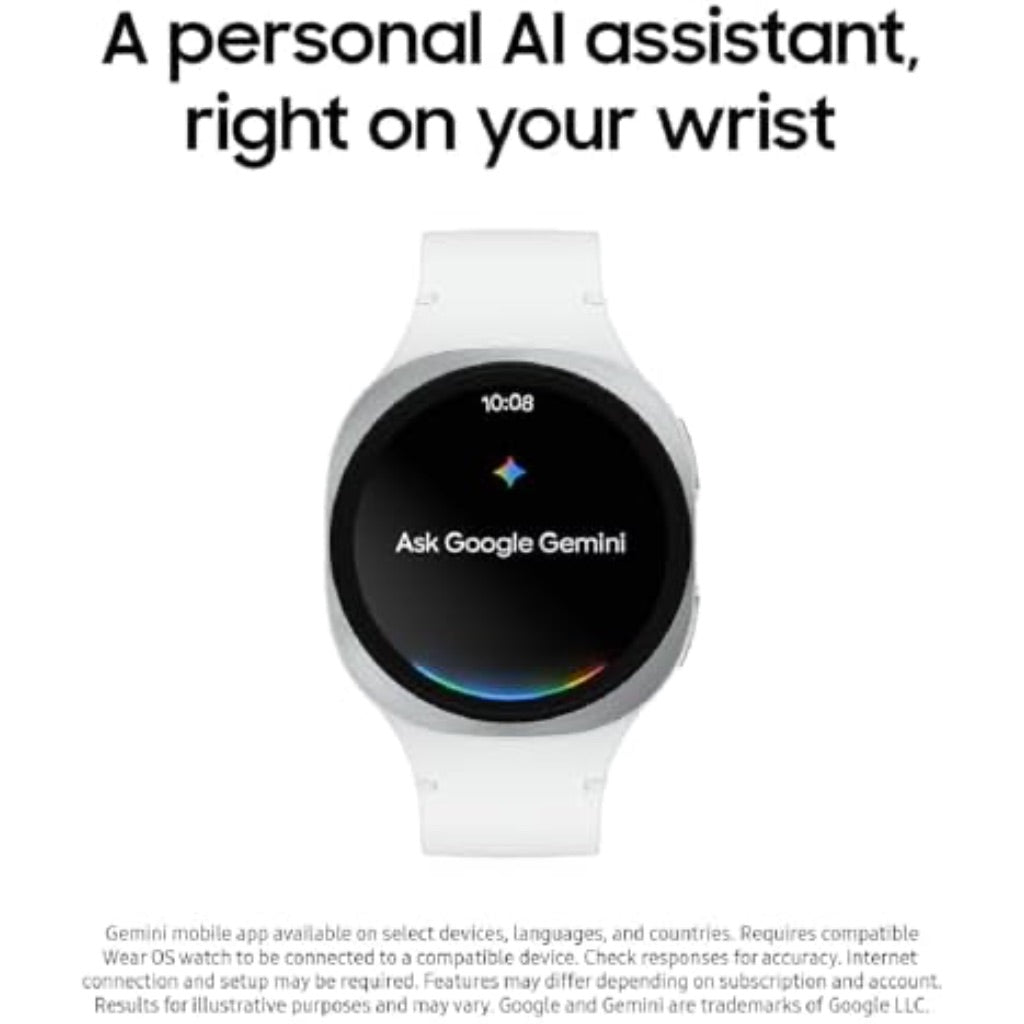 Samsung Galaxy Watch8 (2025) 44mm Bluetooth WiFi GPS Smartwatch Silver/White M/L