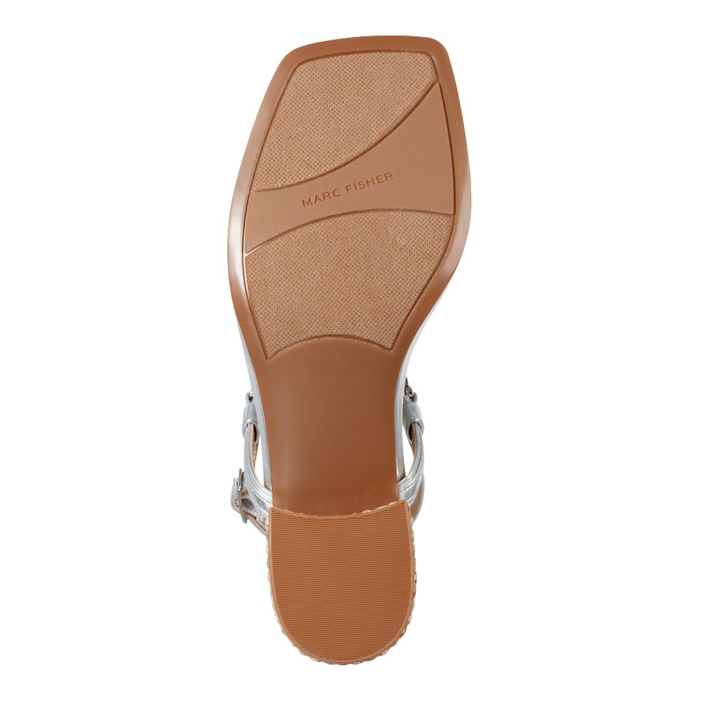 Marc Fisher Women's Caylie Heeled Sandal, Silver 040, 6.5