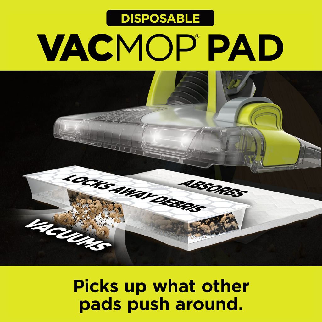 Shark VACMOP Disposable Hard Floor Pad Refills, Compatible with VM252 & VM180 3 Packs of 10 (30ct.)