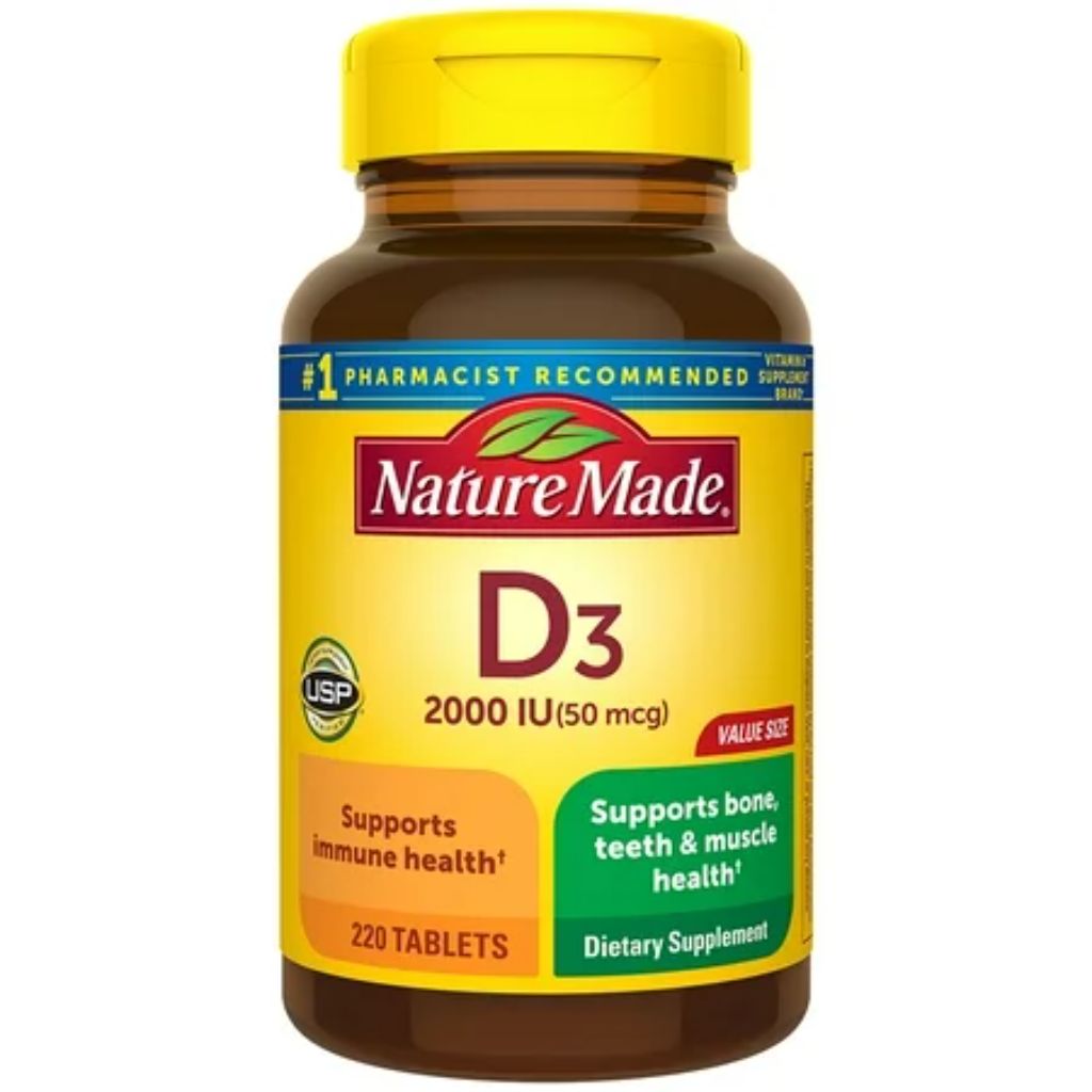 Nature Made Vitamin D3 2000IU - 220 Tablets