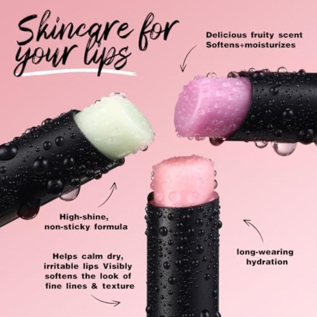 Jolilab Tinted LipBalm Color Change Silky Texture Fruit Flavoured for Lip Long Lasting Taste Waterproof Moisturizing Hydrating Lip Make-up for for Women and Girls（honey+coconut+aloe）