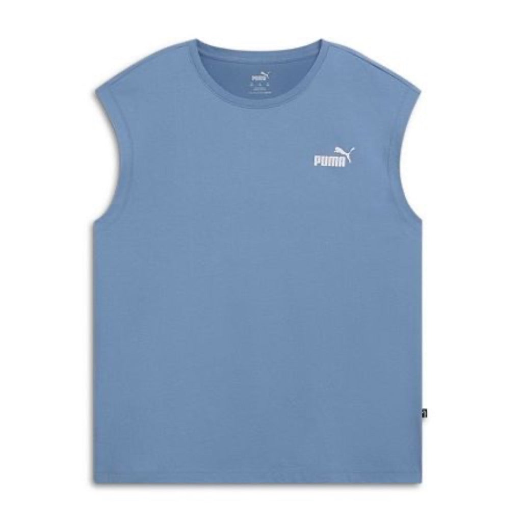 Puma Men's Big & Tall Crew Neck Essentials Sleeveless T-Shirt, Blue - Size 2XLT
