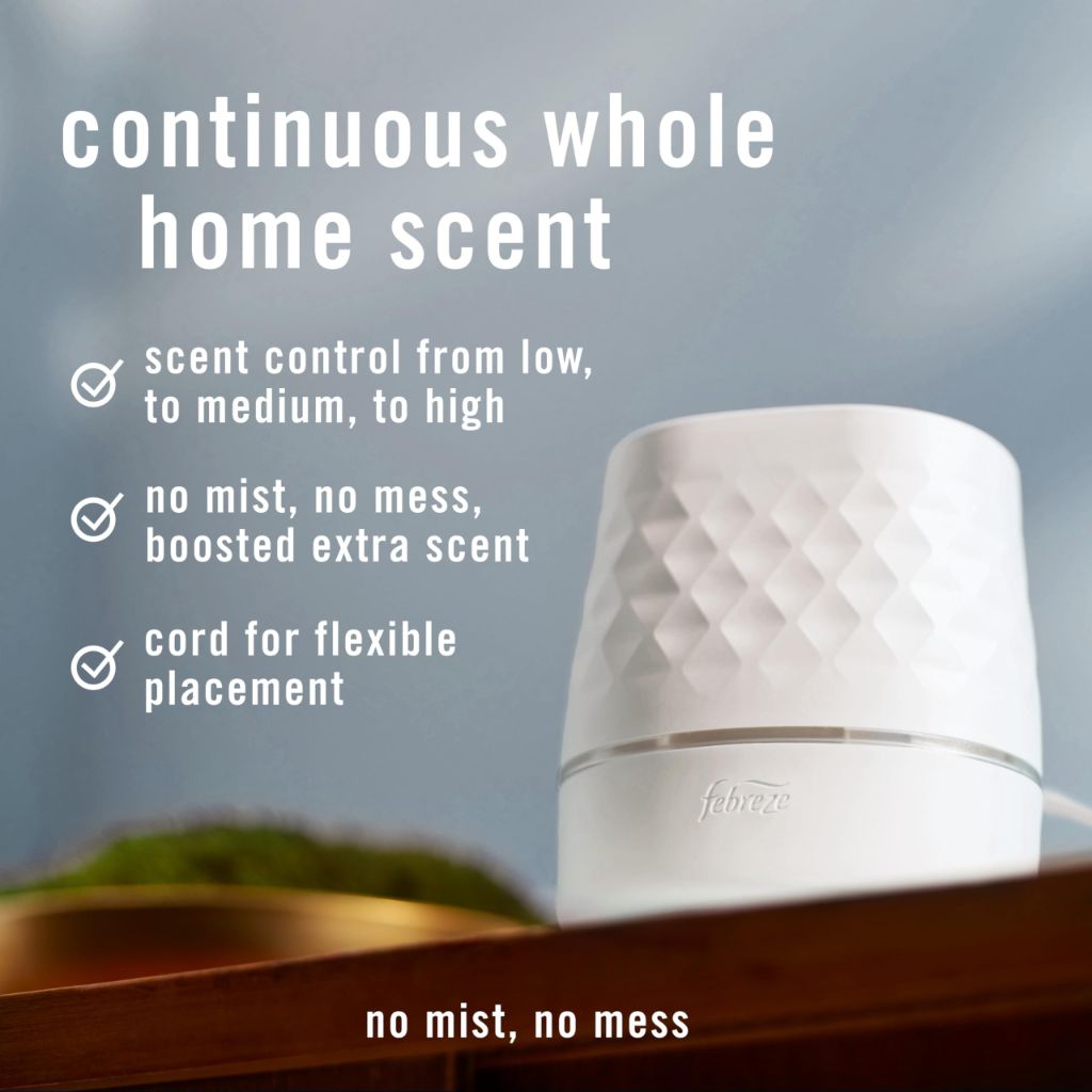Febreze Plug Scent Booster Starter Kit w/2 Refills - White/Downy Calm