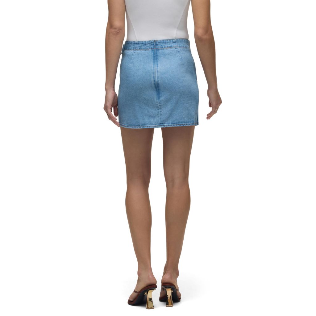 HUDSON Women's Curved Hem Mini Skirt, Mountain
