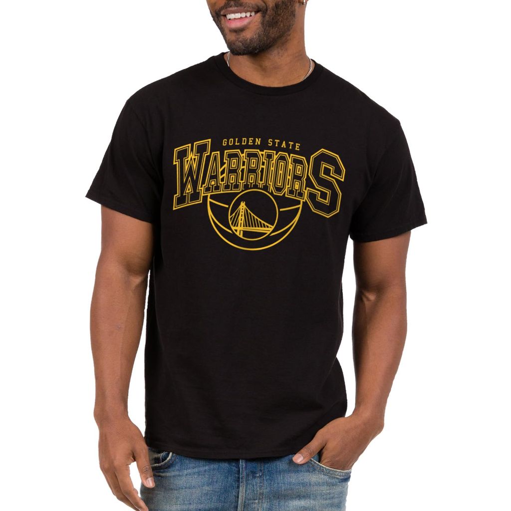 Golden State Warriors NBA Monochromatic Logo Arch - Adult Short Sleeve Fan T-Shirt for Men and Women