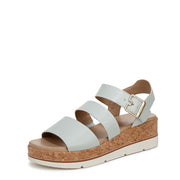 SZ 8M, Dr. Scholl's Shoes Women's Once Twice Wedge Sandal Ocean | Blue Smooth