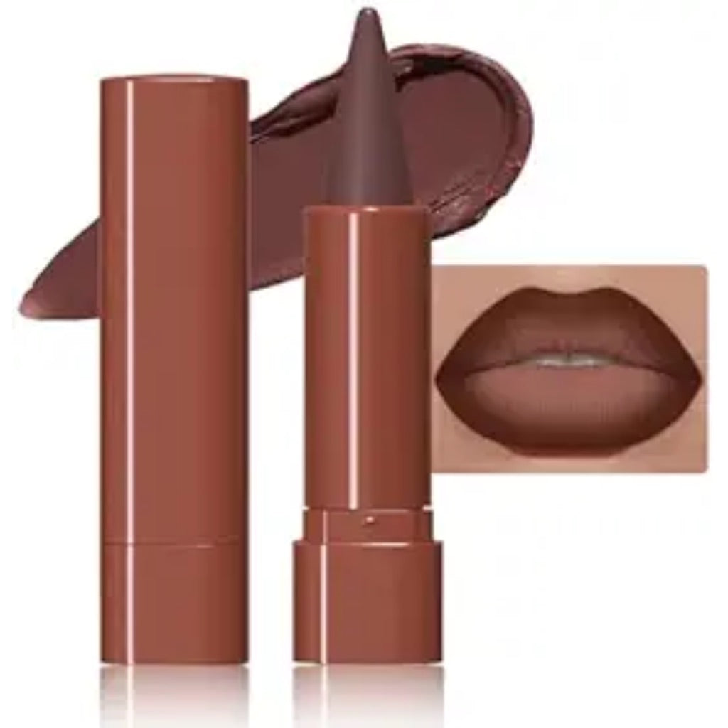 Matte Lip Crayon Lip Liner and Lipstick Combo Sets, Maroon Gradient Matte Lip Bar Lipstick And Lip Liner Set, Contour Gradual Ombre Effect Lip Pencil For Old Women,Long Lasting Waterproof Smudge Proof