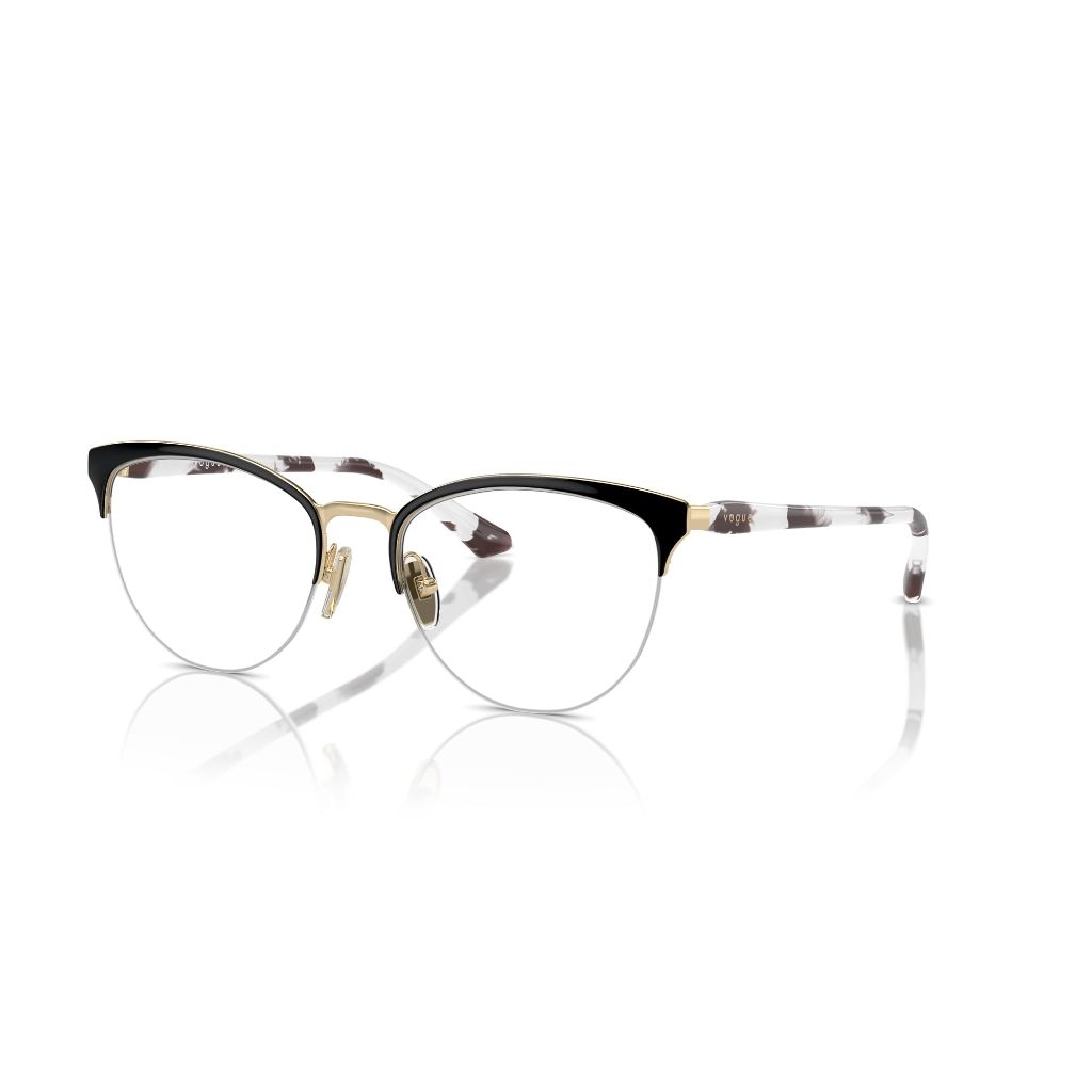 Vogue Eyewear VO4304 352 Eyewear Frames - Top Black/Pale Gold, 53mm