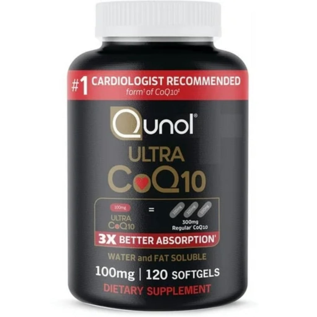 Qunol Ultra CoQ10 CoEnzyme Q10 for Heart Health and Energy Production Dietary Supplement Softgels  100 mg  120 Count