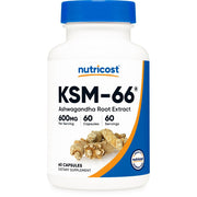 Nutricost KSM-66 Ashwagandha Root Extract 600mg, 60 Veggie Caps