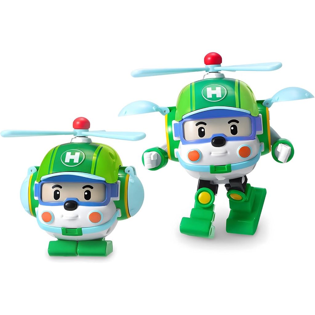 Robocar Poli 4" Transforming Robot - Helly Transforming Helicopter Action Rescue Toy Figure, STEM Educational Gift for Toddlers and Kids Age 1+ (Damaged Box)